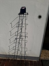 Wandkartenhalter / Kartenhalter zur Wandmontage Ladenauststattung blau 6 Fächer