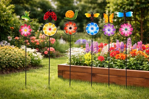 6er set gartenstecker windrad - 6er,