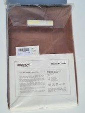 Blickdichte Gardinen Vorhänge mit Ösen Kälteschutz, 160x132 cm, braun (2)