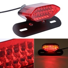 E-Geprüft Motorrad LED Rücklicht Mit Kennzeichenbeleuchtung Bremslicht Universal