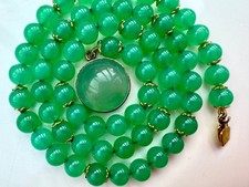 Chrysopras Perlen Kette 6,1 mm