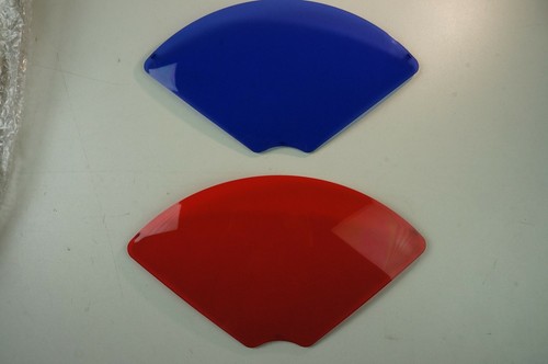 Rot und blau plexiglasscheibe - rot,