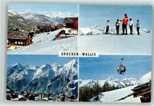 40129220 - Graechen Gondel und Skifahrer Wallis / Valais VS