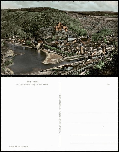 Ansichtskarte wertheim stadt - wertheim,