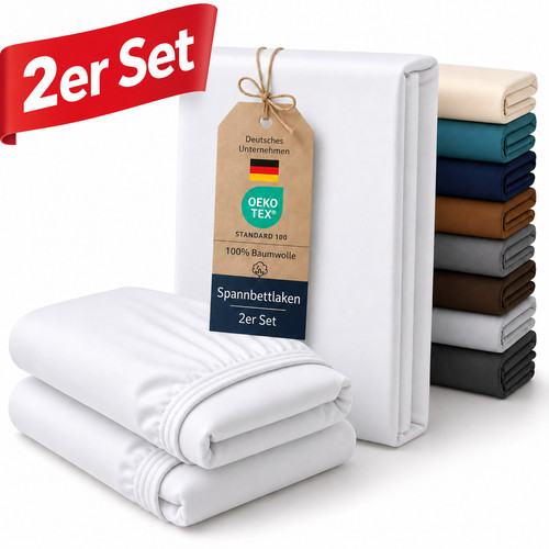 Spannbettlaken 2er set - 2er, 90x200