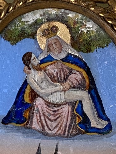 Pieta hinterglasmalerei um - pieta.,