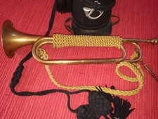 Brith. Messing Signalhorn Historisch inklusive Mundstück alter ca. 18. Jahr.