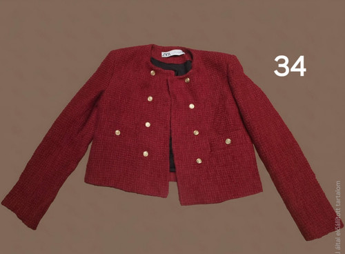 Zara damen tweedjacke rot - damen,