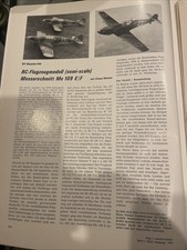 Bauplan für Motorflugzeug Messerschmitt ME109 E/F, 155 cm Spannweite