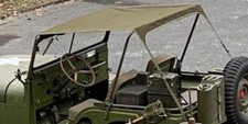 Willys Jeep M38 A1, Bikini Top, in khaki, US canvas, Bikini Verdeck