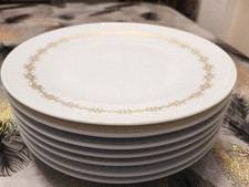 Hutschenreuther Lorenz, 7 flache Speiseteller, 24,7 cm, top Zust.