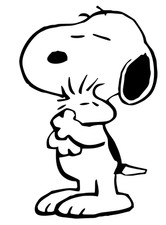 Snoopy Wood  Peanuts Aufkleber
