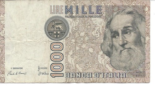 Geldschein banknote italien - geldschein,