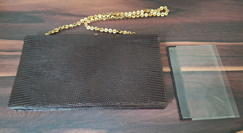 Vintage clutch tasche - clutch, braun