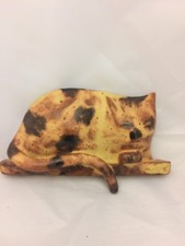 Design Keramik liegende Katze