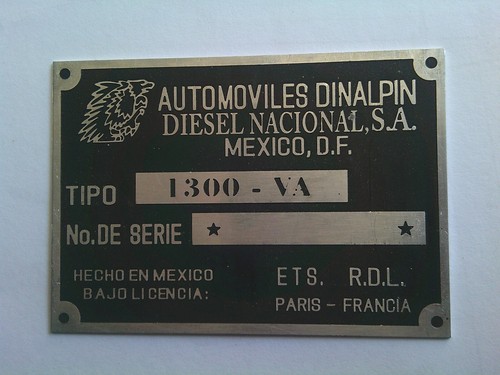 Typenschild renault alpine - typenschild,
