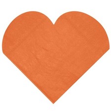  Servietten Herz - orange (20