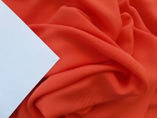 Seidenstoff 58%Polyacryl 42%Seide Crepe de Chine in rotorange 0,50 Meter