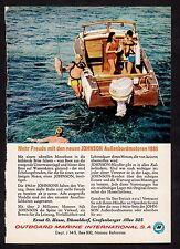 3w782/ Alte Reklame - von 1961 - JOHNSON Außenbordmotoren