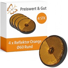 4x Reflektor Ø60 mm Orange