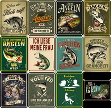 witzige Angler-Schilder für
