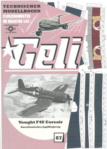 Kartonmodell vought f4u - kartonmodell,