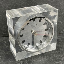Vintage KIENZLE DESIGN Plexiglas Tischuhr (U 95)