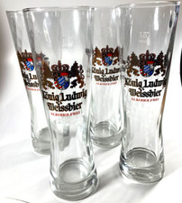4 Weizengläser 0,5 l sahm " König Ludwig Weissbier " alkoholfrei -Weissbierglas