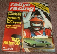 Rallye racing 1974 - racing, 11/1974