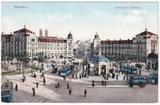 alte Ak München, Karlsplatz Rondell, gelaufen 1909
