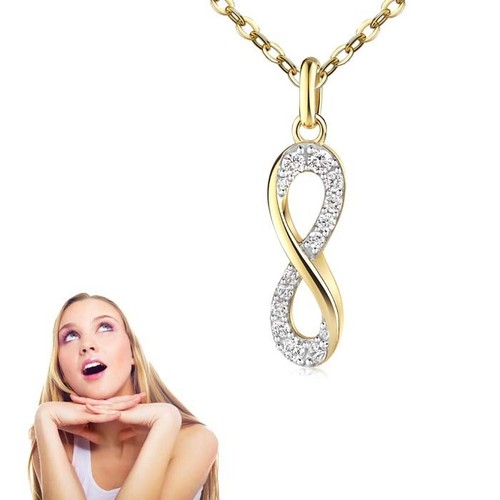 Infinity kette mit zirkonia - kette,