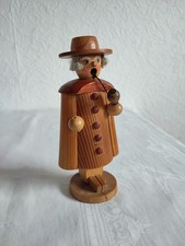 Erzgebirge Räuchmannchen, Hirte / Schäfer, Vintage Holz Figur, 17cm hoch
