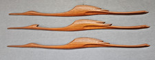 3er set holz - kraniche, wanddeko