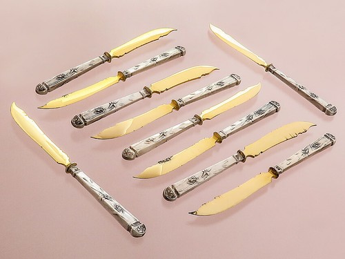 Set obstmesser jugendstil - obstmesser,