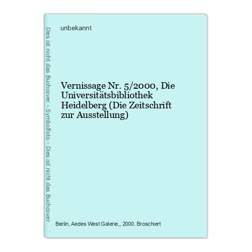 Vernissage 2000 die - vernissage, 5/2000,