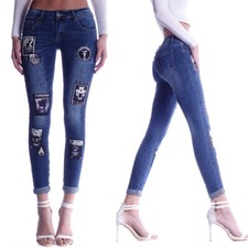 Damen Röhrenjeans Hüftjens