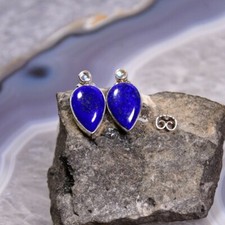 Lapislazuli Ohrring, 925er