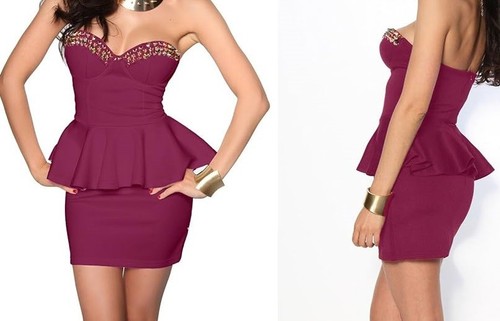 Sexy schößchen minikleid - schößchen,