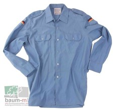 Hemd der Marine Mittelblau langärmelig Arbeitshemd Bordhemd Feuerwehr Diensthemd