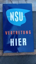 Schild NSU Vertretung Motorrad