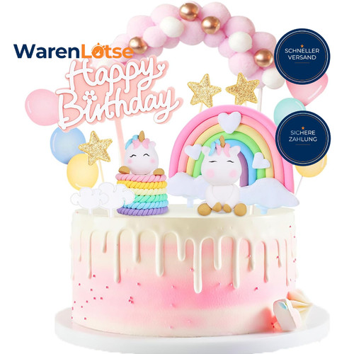 Einhorn tortendeko geburtstag - einhorn,