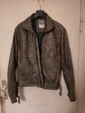 G-Star RAW Herren Leder Jacke Größe M Olivegrün Neu Ohne Etikett