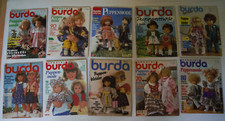 10 x  Burda Puppenmode  schöne Modelle zum Selbermachen von 1977 - 1995
