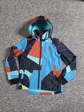 Kinder Softshelljacke Gr. 140: s.oliver, blau-türkis-orange, feste Kapuze 