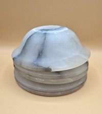 Lampenschirm Schale Alabaster Stein Marmor Art Deco Antik 30er 40er 1 v. 5 Stk.