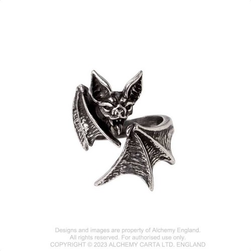 Gothic batcave ring - batcave, fledermaus