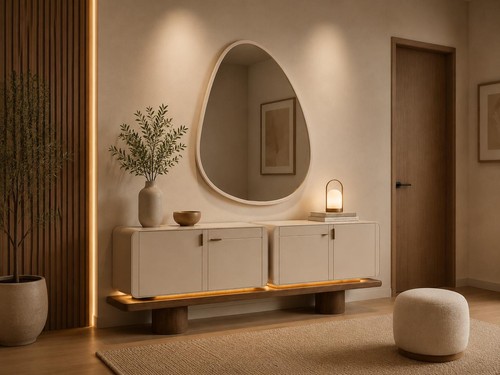 Sideboard spiegel beige - sideboard, holz