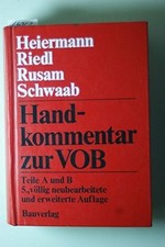 Handkommentar zur VOB: Teile A