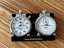 Hanhart Rallye Stoppuhr Set mit Halteplatte für Klassiker Rennen und Zeitfahrten