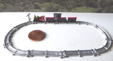 Eisenbahn Lokomotive Anhänger Gleis Metall Puppenstube Miniatur 1:12  16-teilig